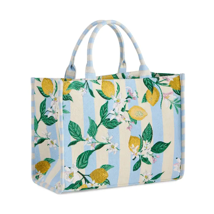 LEMON STRIPE TOTE