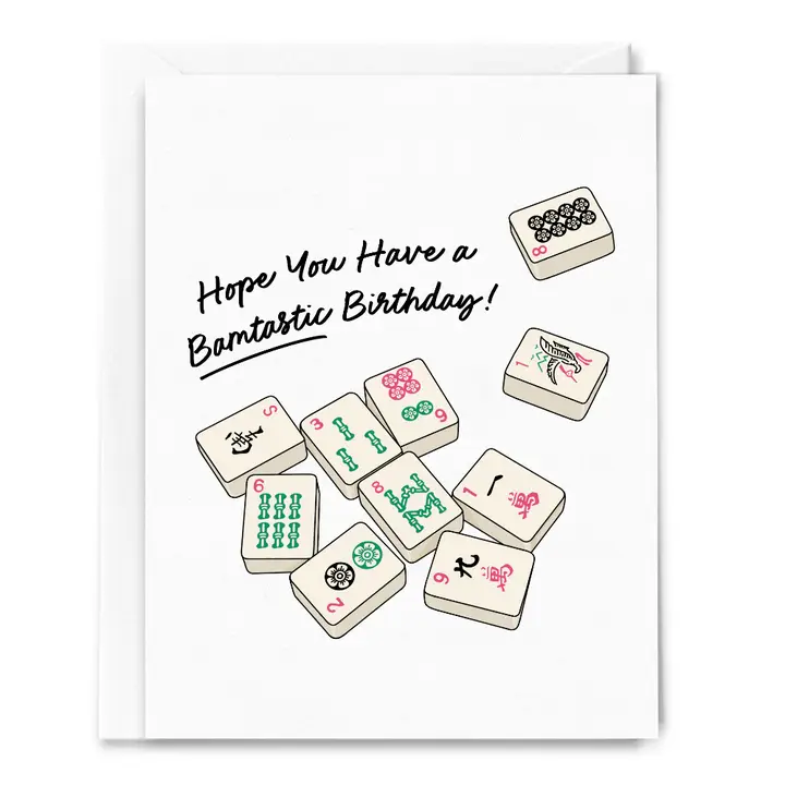 MAHJONG BIRTHDAY CARD