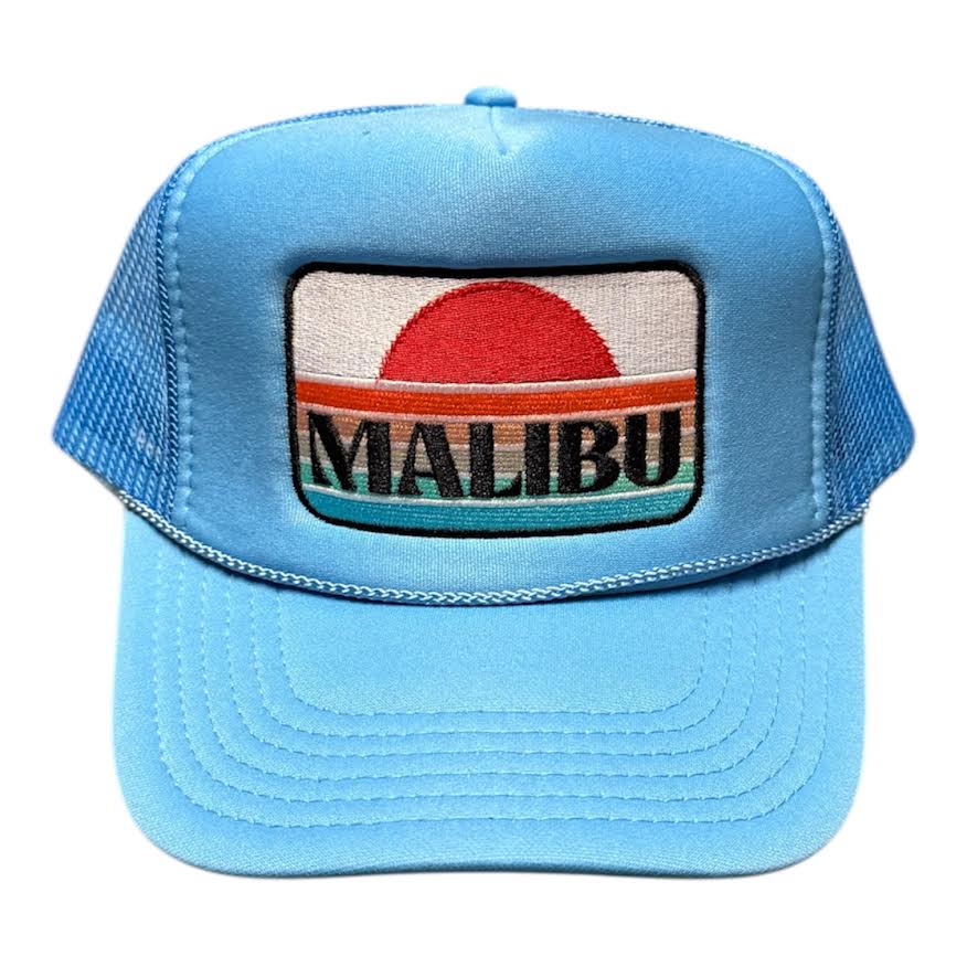 MALIBU SUNSET BLUE TRUCKER HAT