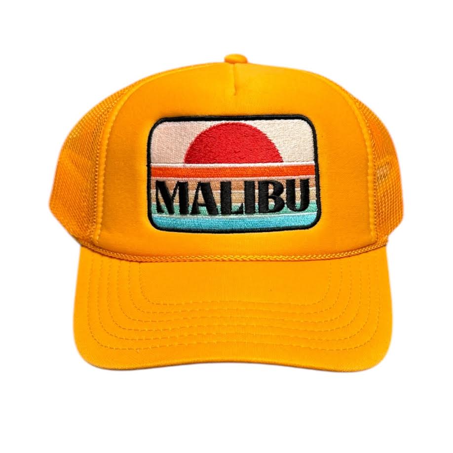 MALIBU SUNSET GOLD TRUCKER HAT