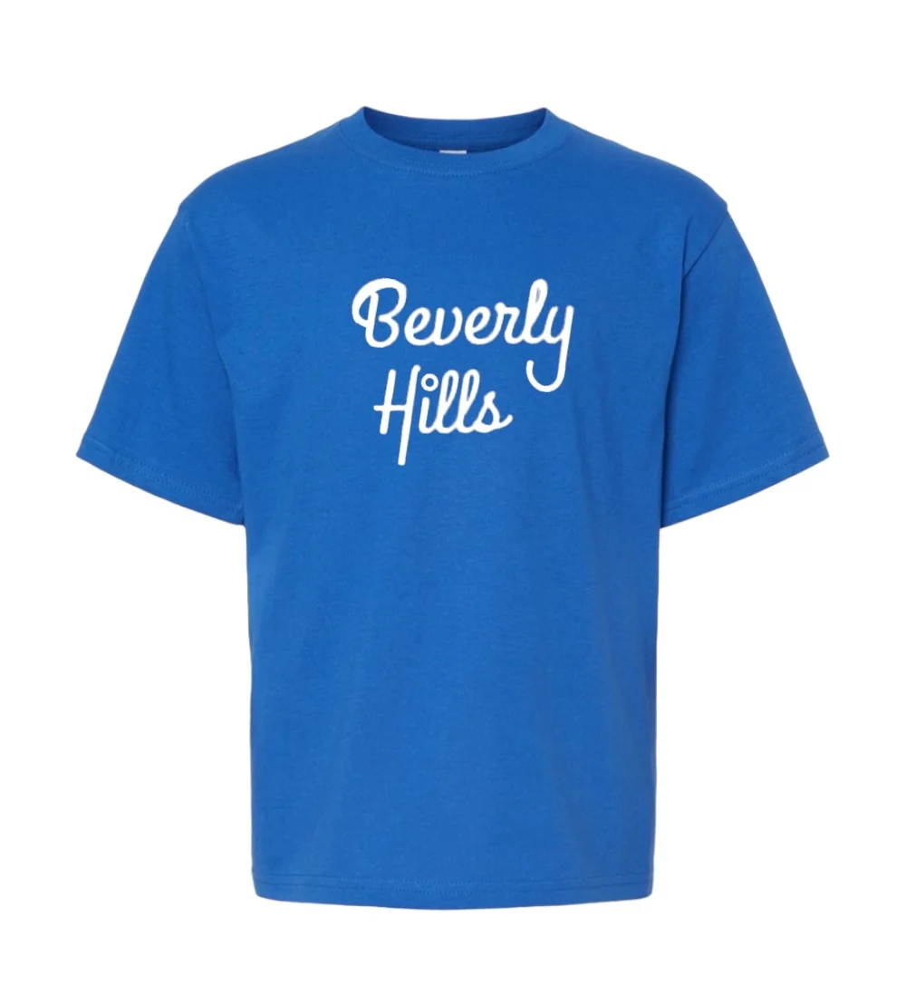 MENS BEVERLY HILLS ROYAL BLUE T-SHIRT