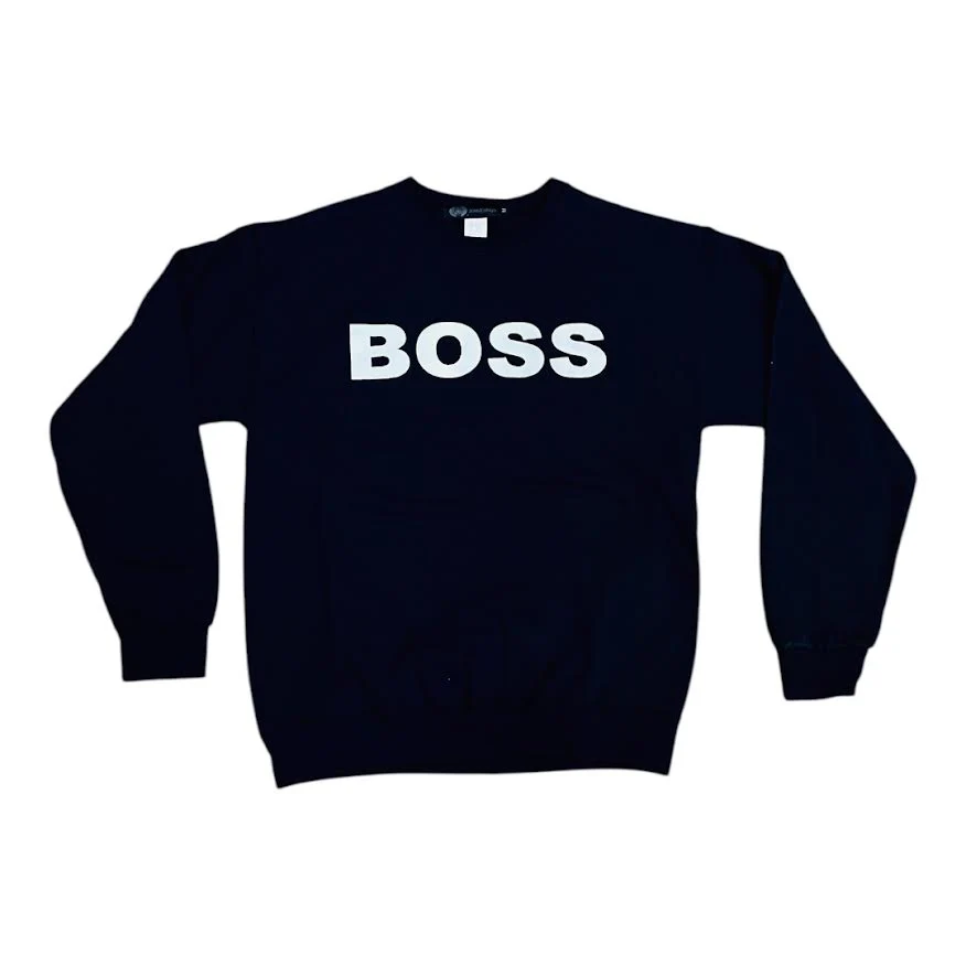 MENS BOSS BLACK CREWNECK