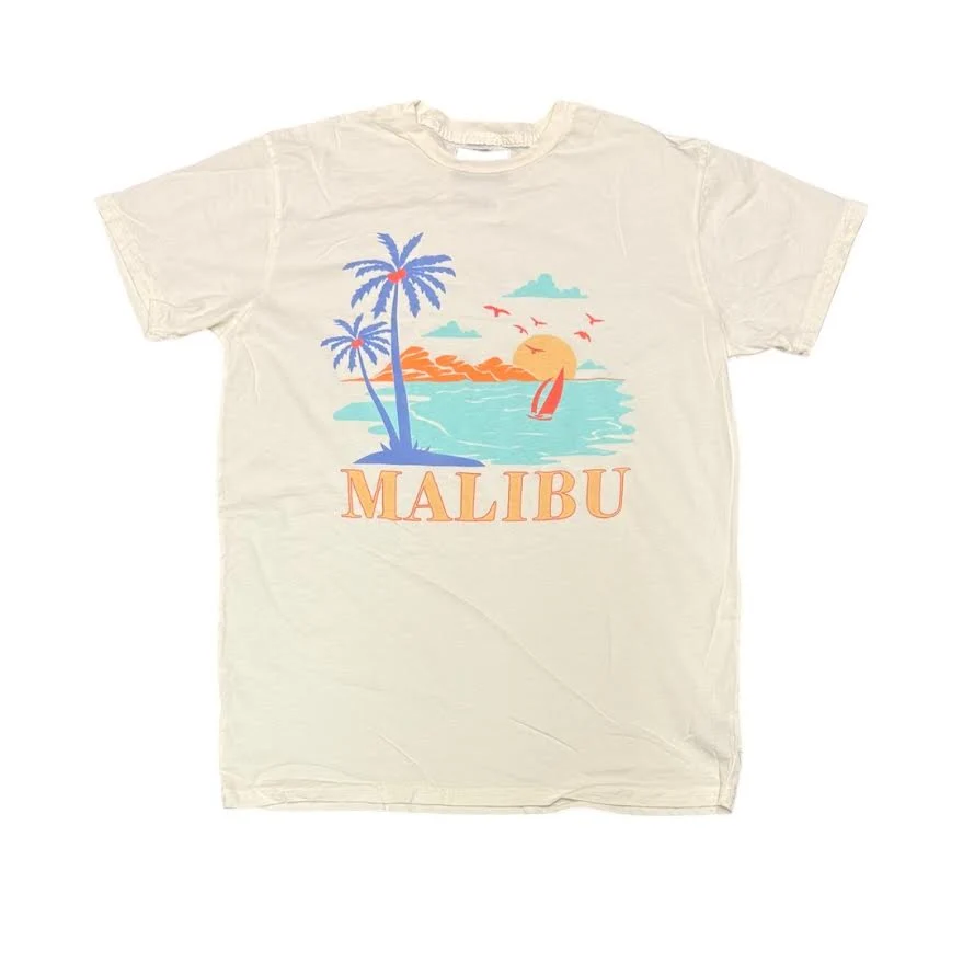 MENS MALIBU VINTAGE SUNSET T-SHIRT