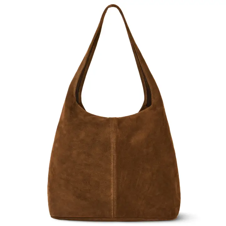 MOCHA SUEDE HOBO BAG