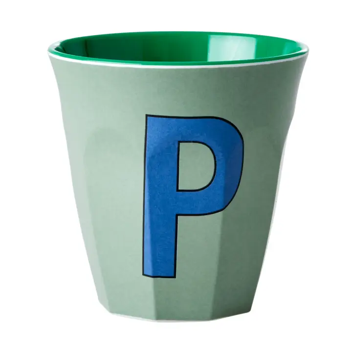 P INITIAL GREEN CUP