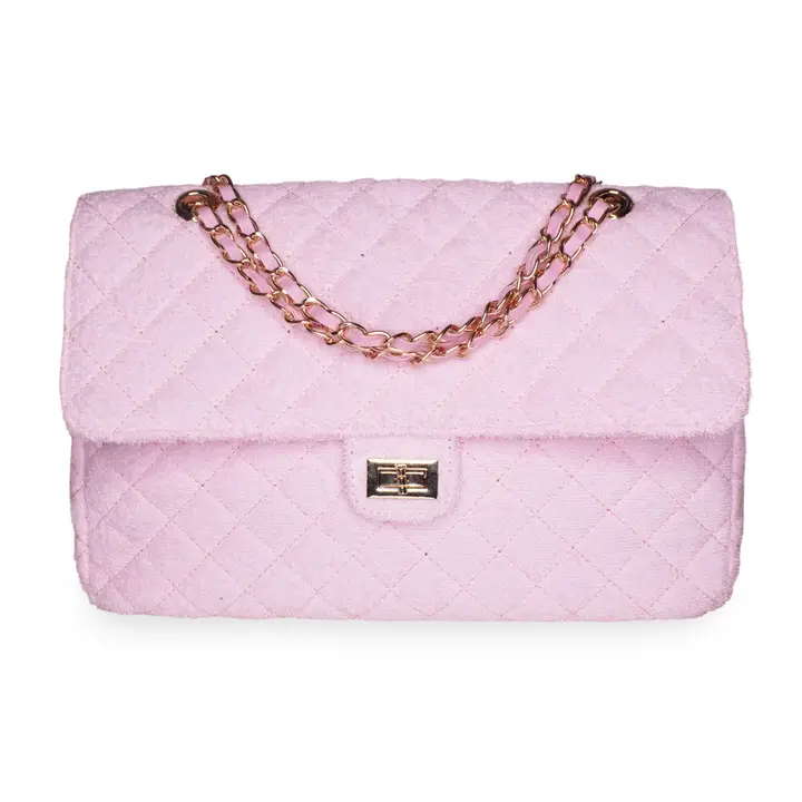 PINK TERRY FLAP BAG
