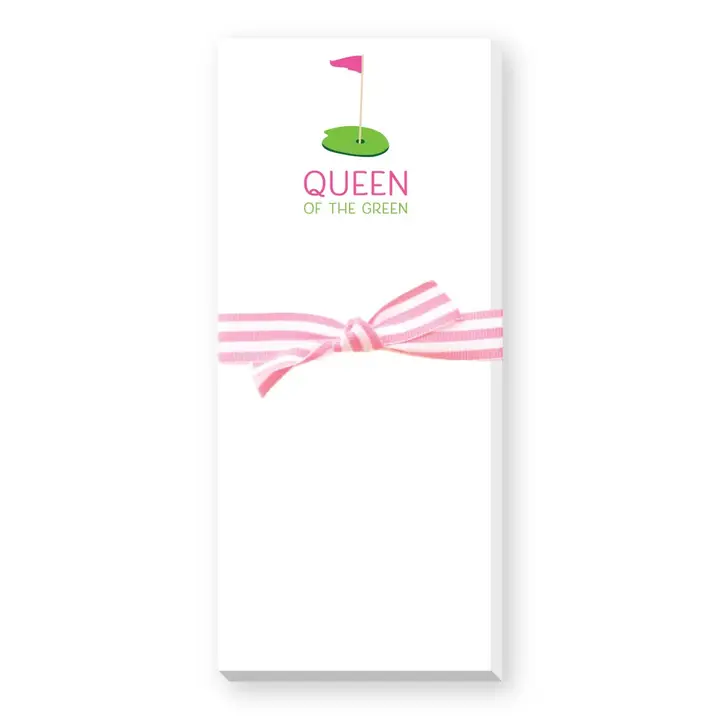 QUEEN OF GOLF SKINNY NOTEPAD