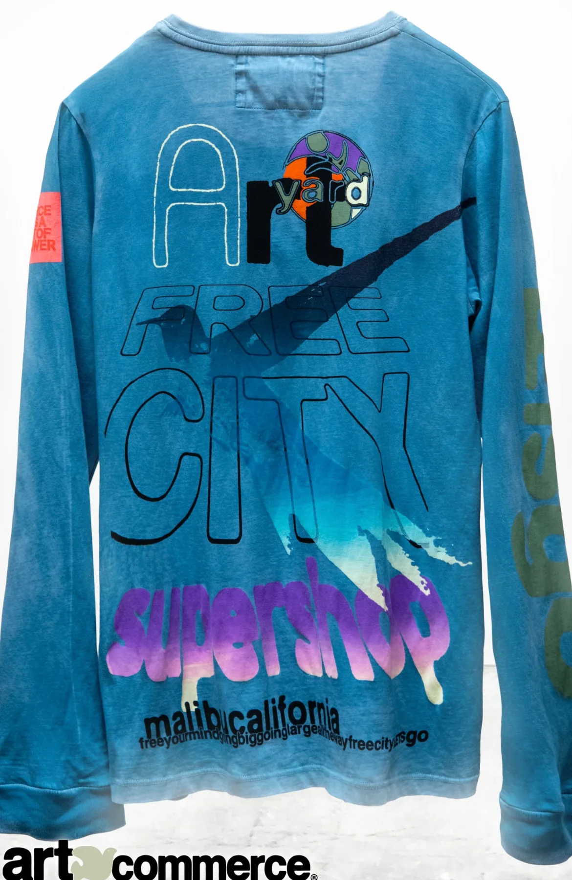 RTU CIRCA'2005 FREECITY ARTYARD MALIBU HOMAGE SUPERVINTAGE HOME/STUD POCKET T - BLUECARDUST POWDER - Image 2