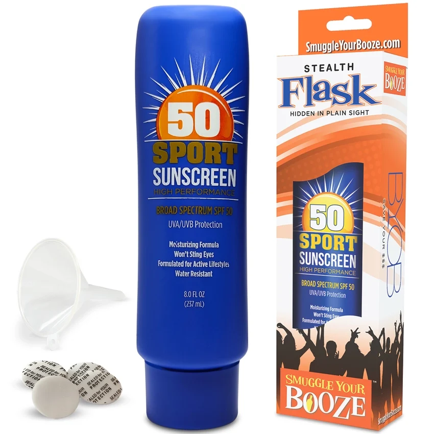 SPF 50 SUNSCREEN FLASK WITH FUNNEL