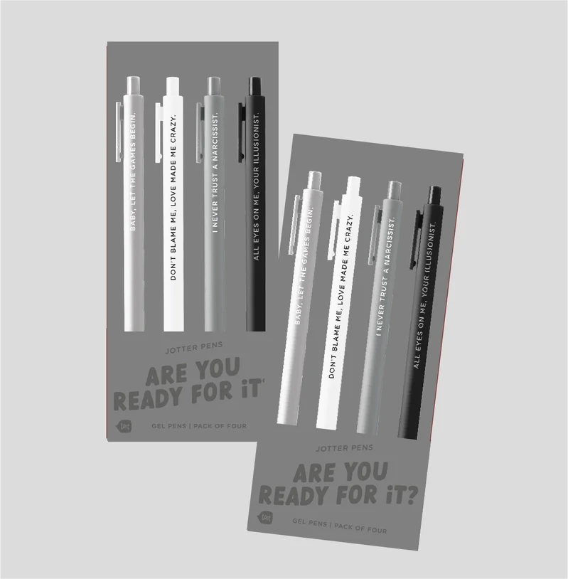 SWIFTIE ARE YOU READY FOR IT 4 PACK JOTTER PENS