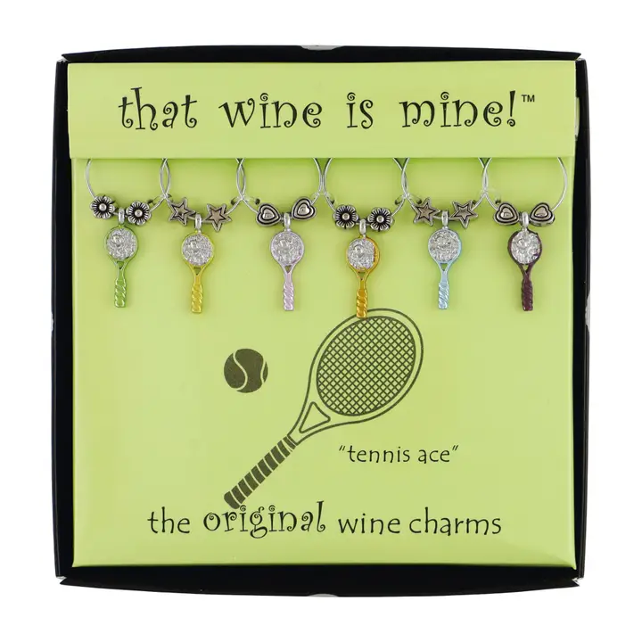 TENNIS WINE CHARMS
