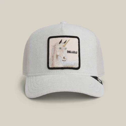TERRY CLOTH UNICORN TRUCKER HAT