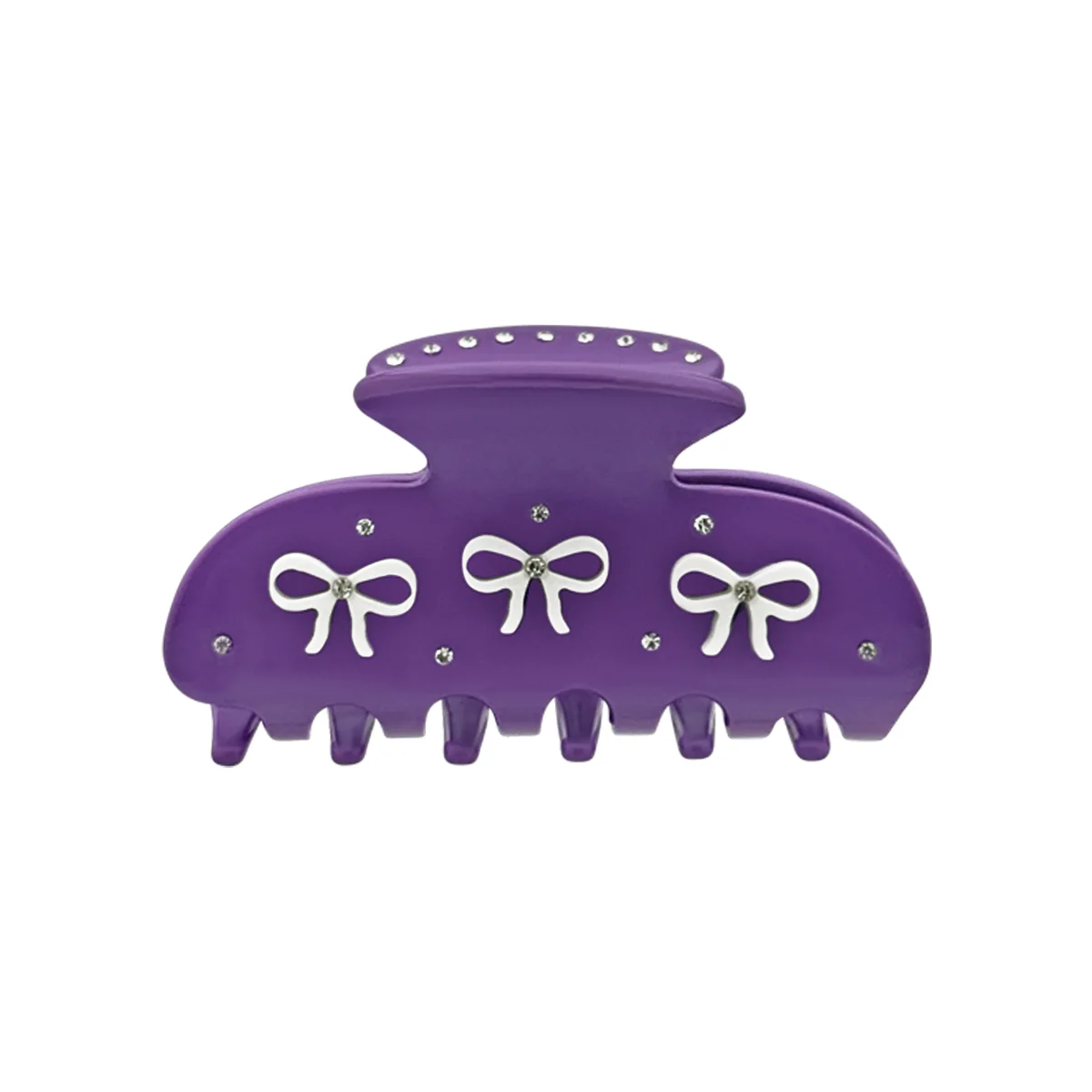 VIOLET BOW SMALL HAIR CLIP