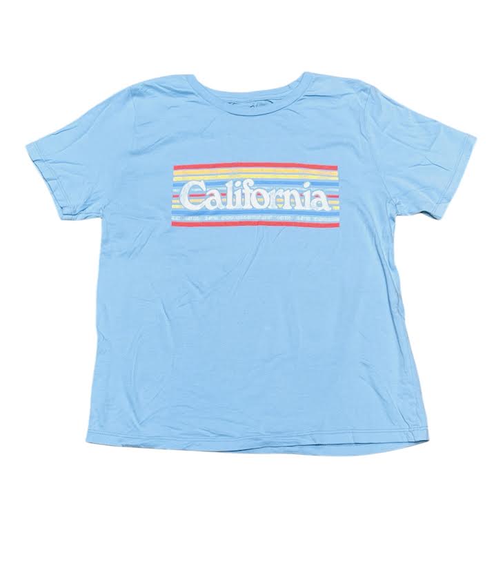 WOMENS CALIFORNIA LIGHT BLUE TEE