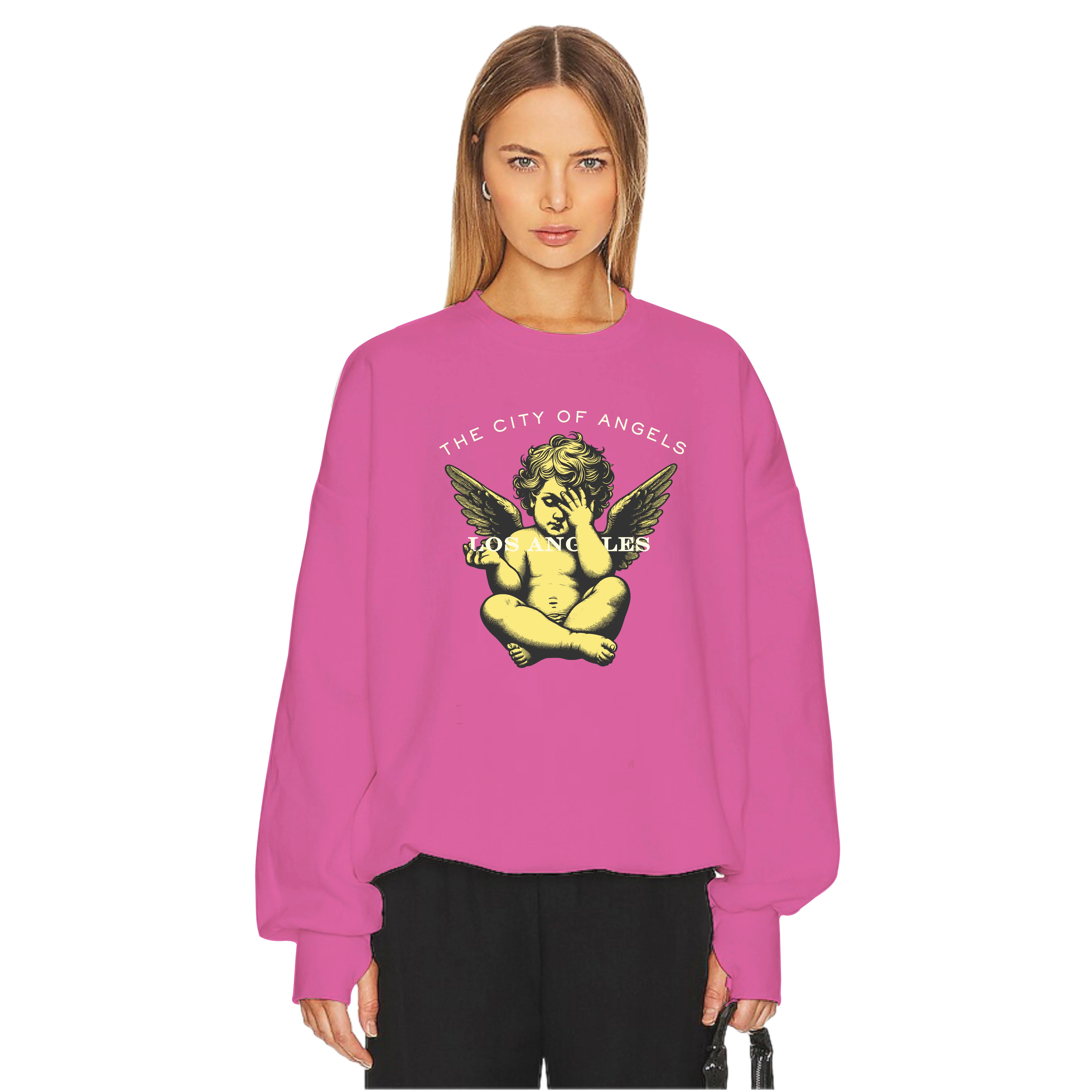 WOMENS CITY OF ANGELS JUMPER - VINTAGE NEON PINK