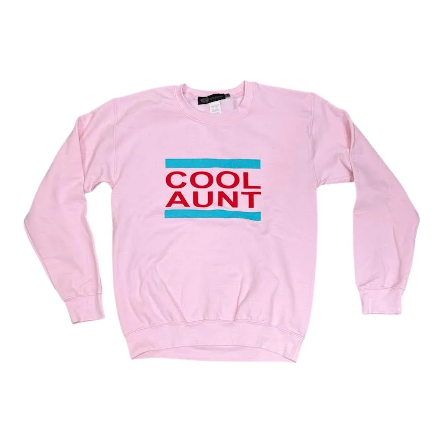 WOMENS COOL AUNT PINK SWEATSHIRT