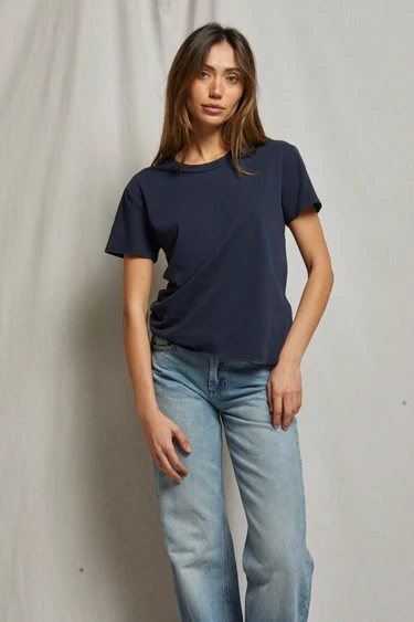 WOMENS HARLEY BOXY CREW TEE - NAVY - Image 2