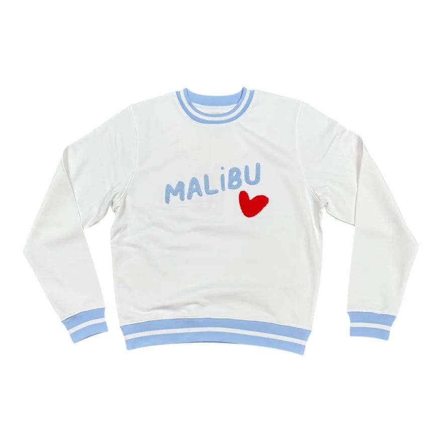 WOMENS MALIBU HEART BLUE SWEATSHIRT