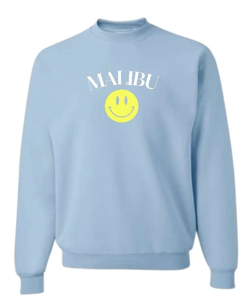 WOMENS MALIBU SMILEY CREWNECK