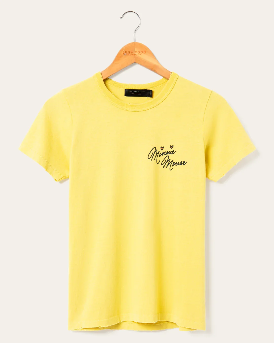 WOMENS ORIGINAL MINNIE MOUSE YELLOW T-SHIRT