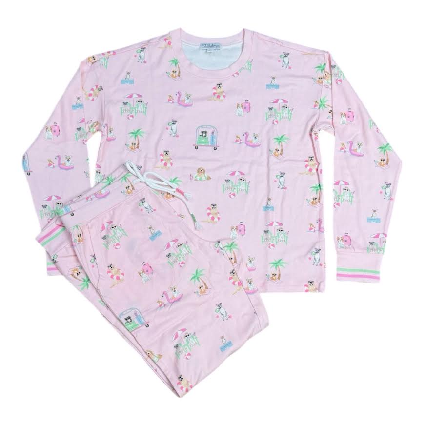 WOMENS PUPCATION PALMS PJ SET